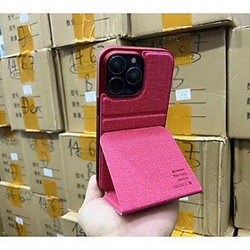 Case bao da ốp lưng canvas cho iPhone 14 Pro (6.1 inch) hiệu X-level Stand Journey bảo vệ camera, lật dọc kiêm giá đỡ điện thoại - hàng nhập khẩu