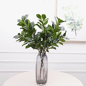 Mua Cành lá chanh   lá chè 3 nhánh 65cm - cây lá giả cao cấp