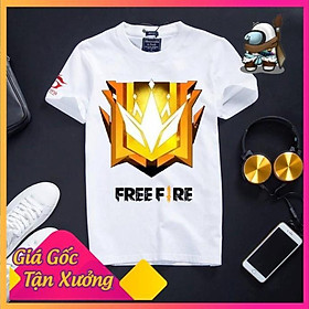 Áo Free Frie cotton màu trắng chất cực đẹp logo Rank Đại Kiện Tướng