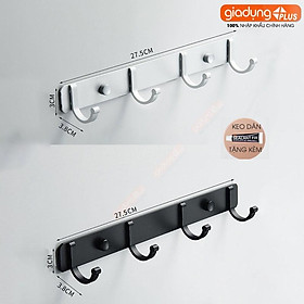 Mua Móc treo đa năng dán tường nhôm cho phòng tắm  nhà vệ sinh  dán sau cửa chịu lực  (LZ0728