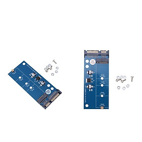 2 Packs Blue M.2 (NGFF) Or MSATA SSD To SATA III Board Adapter Card 100x42mm