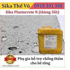 Phụ gia hỗ trợ chống thấm cho bê tông - Sika Plastocrete N (thùng 5lít) 