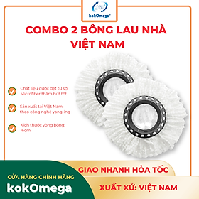 Mua COMBO 2 Bông Lau Nhà Việt Nam kokOmega Thấm Hút Nước Tốt  Sợi Microfiber