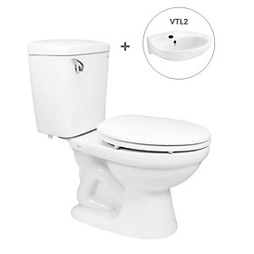 Mua Bàn cầu hai khối VI44 + Chậu VTL2 (hoặc VTL3)