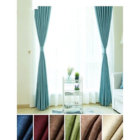 Mua Rèm cửa vải LUCYM39-15 có thanh treo hợp kim nhôm màu vân gỗ đầu tròn - cao cố định 2m5