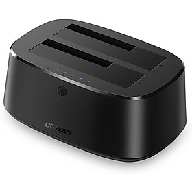 Mua Ugreen UG50857CM198TK USB 3.0 đế gắn 2 ổ cứng max 16tb có 2 khay ra SATA EU - HÀNG CHÍNH HÃNG