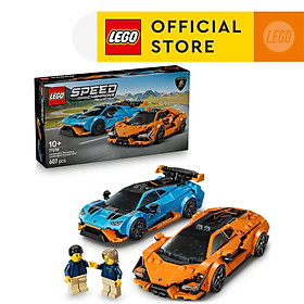 LEGO SPEED CHAMPIONS 77238 Đồ Chơi Bộ Lắp Ráp Bộ Đôi Siêu Xe Lamborghini Revuelto Và Huracán (607 chi tiết)