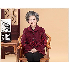 Áo khoác lót lông cho người già cao cấp, dạ cánh chim