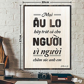 Mua Tranh công giáo - Mọi âu lo hãy trút cả cho người vì người chăm sóc anh em 20x27cm