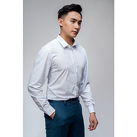 OWEN - Áo sơ mi dài tay Owen Slimfit chất sợi tre màu trắng in hình 23371