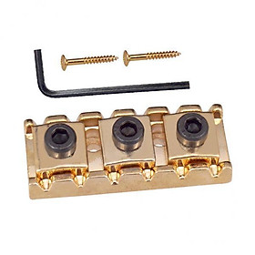 2X Electric Guitar String Nut with Wrench Screws for Tremolo Bridge 43mm Gold
