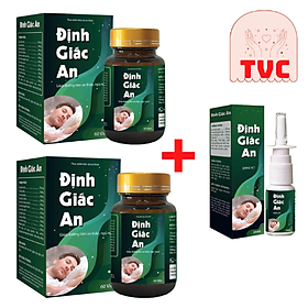 Mua Combo 2 Uống 1 xịt ĐỊNH GIẤC AN - Cải Thiện Tình Trạng Ngủ Ngáy  Mất Ngủ  Ngủ Không Ngon