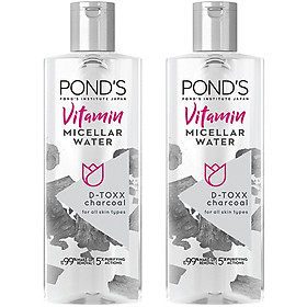 Combo 2 Nước Tẩy Trang Vitamin & Tinh Than Tre Sạch Sâu Pond’S Micellar Water 100ml