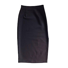Chân váy công sở dài bigsize màu đen ôm body xẻ dài 70cm [size từ 48kg-85kg