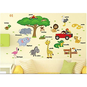 Mua COMBO 4 TRANH DECAL DÁN TƯỜNG CHO BÉ SIÊU RẺ (ghi chú hoặc ib chọn mẫu)