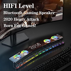 3600mah loa không dây bluetooth loa âm thanh usb usb 3d stereo subwofer aux fm đồng hồ home âm thanh thanh máy tính loa Màu mới: màu đen cơ bản