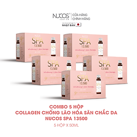 Combo 5 Hộp Collagen chống lão hóa săn chắc da Nucos Spa 13500 5 Hộp x 10