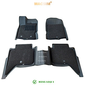 Thảm lót sàn ô tô 2 lớp cao cấp dành cho xe Ford Ranger / Ranger Raptor 2022+ nhãn hiệu Macsim 3w chất liệu TPE