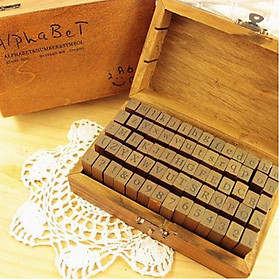 Bộ con dấu gỗ Chữ cái Alphabet