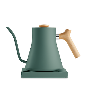 Mua Hàng Chính Hãng - Ấm rót nước điện Fellow Stagg EKG  0.9L | Thép không gỉ | Đun sôi tức thời | Màu Smoke Green Tay Cầm Gỗ Maple