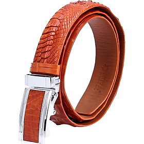 Thắt Lưng Nam Da Cá Sấu Nguyên Con Huy Hoàng HT4206 (120 x 3.5 cm) - Vàng