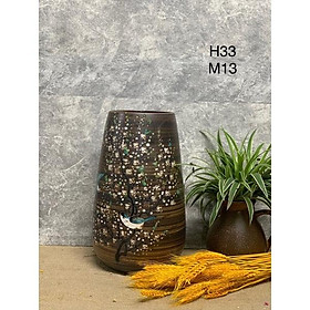 Mua Bình cắm hoa dáng đu đủ  men mộc. Gốm sứ Bát Tràng