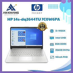 Mua Laptop HP 14s-dq2644TU 7C0W6PA (i3-1115G4/8GB/256GB SSD/14.0/ VGA ON/ Win 11/ Silver)-Hàng Chính Hãng