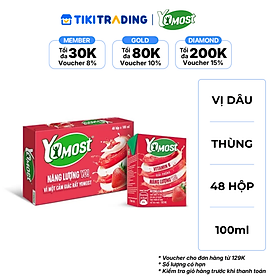 Thùng 48 Hộp Sữa chua uống Yomost vị dâu 100ml/hộp