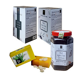 Combo 02 Muối ngâm chân Sinh Dược (550g/hộp) và Tặng kèm 01 Xà bông thảo dược Sả Chanh