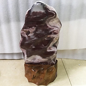 Đá, cây đá, trụ đá phong thủy màu hồng Cao 42 cm nặng 7 kg cho người mệnh Thổ và Hỏa