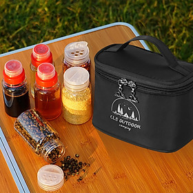 Outdoor Camping Portable Spice Jars Organizer Containers Set with Storage Bag