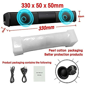 Sound Box Gamer Professional Soundbar Lighting Máy tính PC Notebook Tv P2/USB Màu sắc: BS-28A 2Xloa