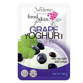 Mặt Nạ Giấy Sữa Chua Vedette Nho 25g