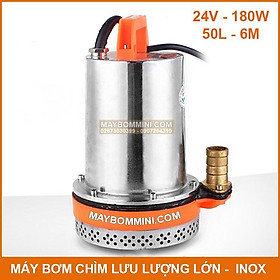Mua Máy bơm nước chìm lưu lượng lớn inox 24V 180W 50L