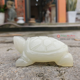 Mua Rùa đá phong thủy đá ngọc Pakistan 8cm - đá Non Nước