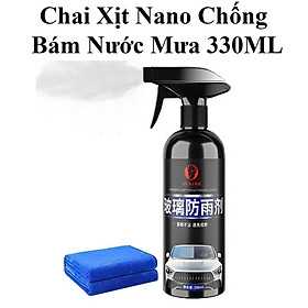 Mua Chai Xịt Nano Chống Bám Đọng Nước Mưa Trên Kính Ô Tô Công Nghệ Nhât Bản 300Ml Tặng Kèm Khăn Lau