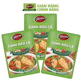 Combo 3 Gói Gia Vị Canh Riêu Cá Barona 80g ướp ngon chuẩn vị không cần nêm