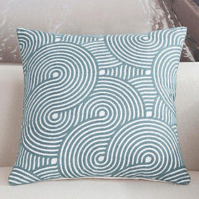 Fashion Simple Blue Throw Pillow Cover for Office Sofa Chair Car Use