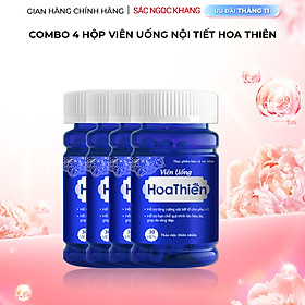 Combo 4 Viên uống Hoa Thiên hộp 30 viên hỗ trợ cân bằng nội tiết tố, cải thiện sinh lý