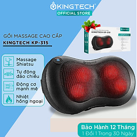 Gối Massage Đa Năng KingTech KP-315 - Máy Mát xa Toàn Thân Nhiệt Hồng Ngoại - Chuyên Sâu Cho Cổ, Vai Gáy, Lưng Dưới, Đùi, Chân - Sử Dụng Tại Nhà, Văn Phòng, Trên Ô Tô - Quà Tặng Cho Bạn Bè, Người Thân