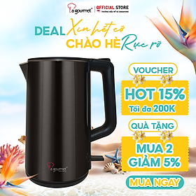 Mua  Hàng chính hãng  Ấm đun siêu tốc chống bỏng 2 lớp không vi nhựa La gourmet 1800W 2.5L -  410948 (bảo hành 1 năm)