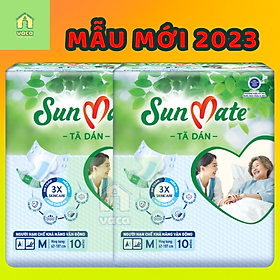 Combo 2 Tã Dán Người Lớn SunMate G2 Size M10 (10 Miếng)