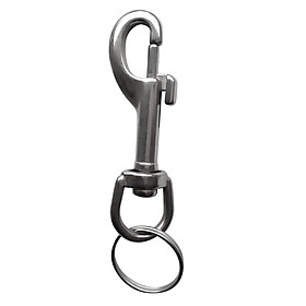 316 Stainless Steel Large Eye Swivel Single Ended Bolt Snap Hook Keyring for Scuba Diving Gear Attachment Equipment