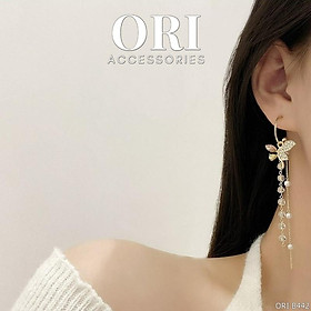 Bông tai dáng dài đính đá Eirlys sang trọng thời trang ORI ACCESSORIES B442