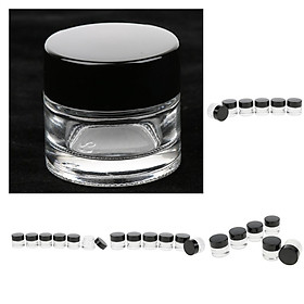 24 Pcs 5g Make Up Jars Glass Pot with Lid  Powder Cream Container Suit for Home Beauty Salon