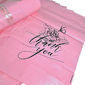 Mua Túi Gói Hàng Túi Đóng Hàng HỒNG PASTEL Chất Liệu Cao Cấp In Thank You Hoa Văn Size 35x45