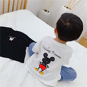 Áo micky mẹ con chất cotton siêu mềm mịn