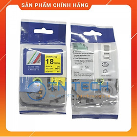 Mua Nhãn In HZE-641 - Đen nền vàng 18mm x 8m - Dùng cho máy in BROTHER - AIMO - PUTY  Hàng nhập khẩu 