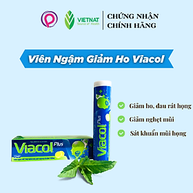 Kẹo ngậm Viacol Plus Vietnat giảm ho đau họng - tuýp 20 viên