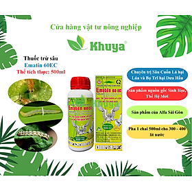 Thuốc trừ sâu sinh học Ematin 60EC 500ml Đặc trị Sâu cuốn lá và Bọ trĩ